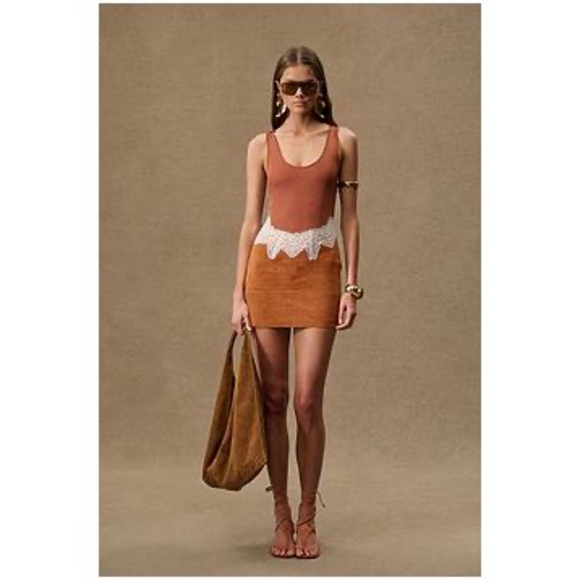 Christopher Esber Dresses & Skirts - Christopher Esber Ribbed Lace Dress in Gold Flame in Brown